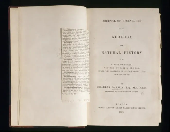 Framed Print : Title page of Darwins Researches Framed Print : Title page of Darwins Researches
