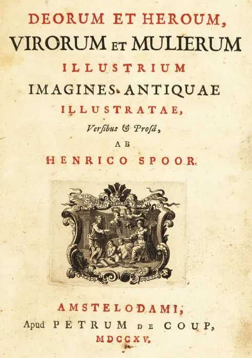 Framed Print : Title page from Deorum et Heroum, 1715 Framed Print : Title page from Deorum et Heroum, 1715