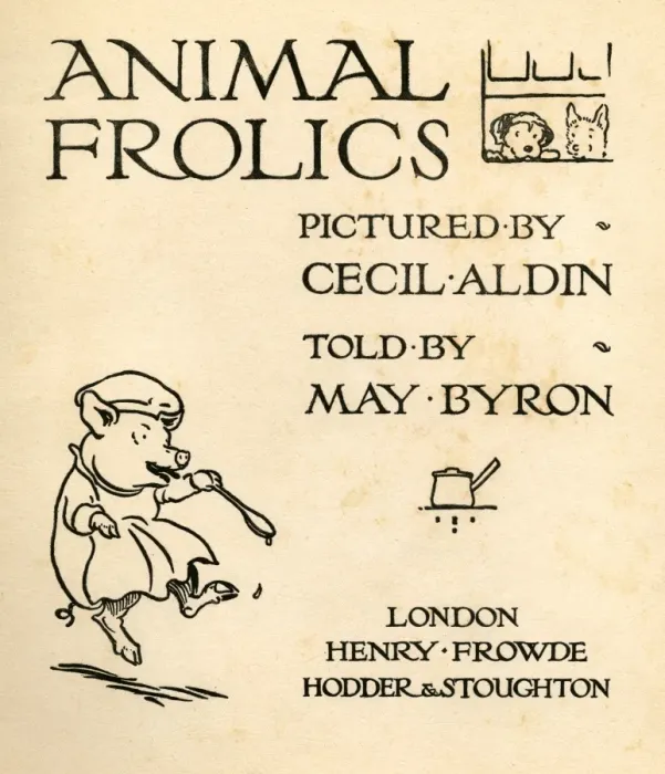 Framed Print : Title page design, Animal Frolics Framed Print : Title page design, Animal Frolics