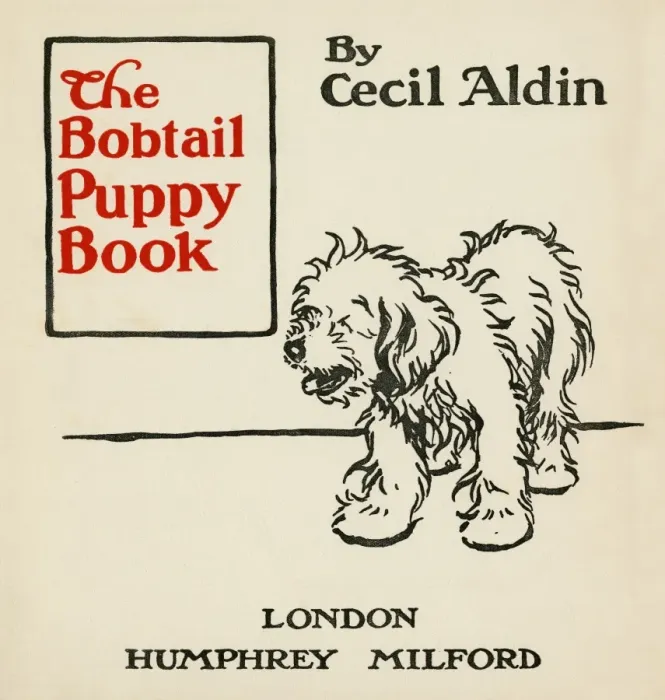 Framed Print : Title page design by Cecil Aldin, The Bobtail Puppy Book Framed Print : Title page design by Cecil Aldin, The Bobtail Puppy Book