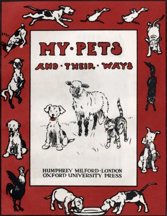 Framed Print : Title page design by Cecil Aldin, My Pets and Their Ways Framed Print : Title page design by Cecil Aldin, My Pets and Their Ways