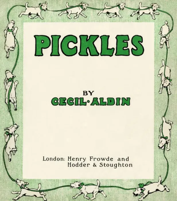 Framed Print : Title page design by Cecil Aldin, Pickles Framed Print : Title page design by Cecil Aldin, Pickles