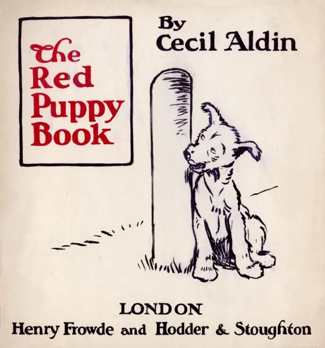 Framed Print : Title page design by Cecil Aldin, The Red Puppy Book Framed Print : Title page design by Cecil Aldin, The Red Puppy Book