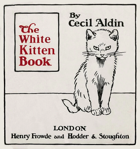 Title page design by Cecil Aldin, The White Kitten Book