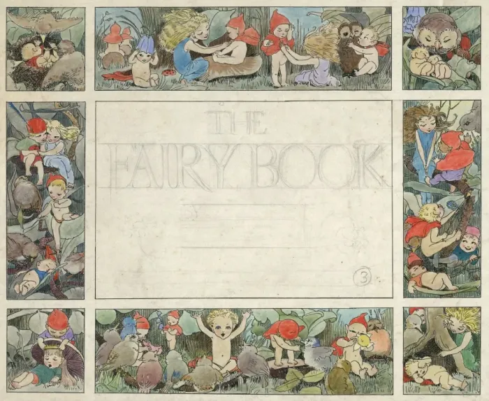 Framed Print : Title page design, The Fairy Book, by Muriel Dawson Framed Print : Title page design, The Fairy Book, by Muriel Dawson