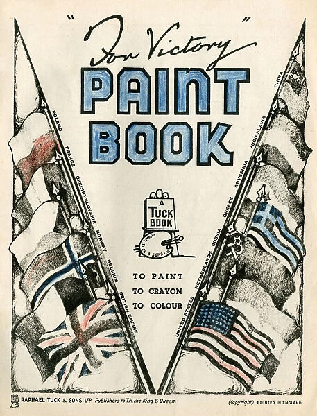 Title page design, For Victory Paint Book, WW2