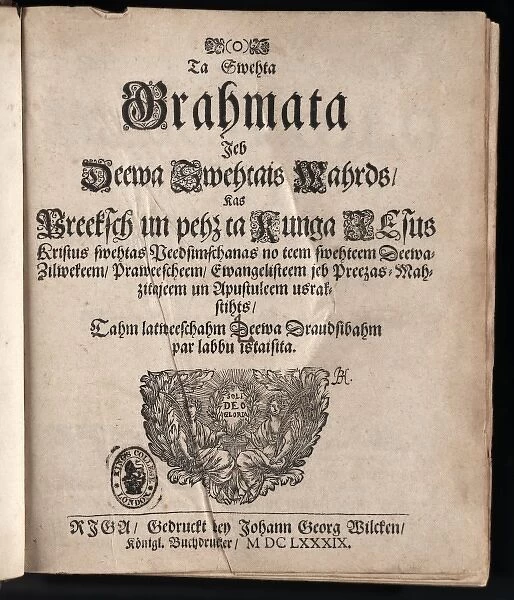 Title page of the first Latvian Bible