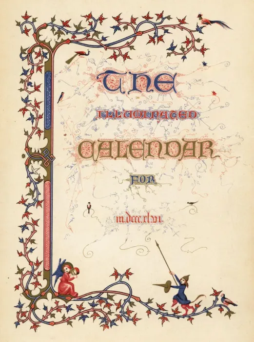 Framed Print : Title page from illuminated calendar for 1846 Framed Print : Title page from illuminated calendar for 1846