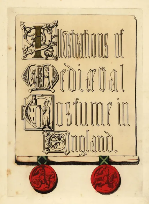 Framed Print : Title page with illuminated lettering and red wax seals Framed Print : Title page with illuminated lettering and red wax seals