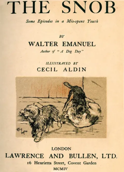Framed Print : Title page illustration by Cecil Aldin, The Snob Framed Print : Title page illustration by Cecil Aldin, The Snob