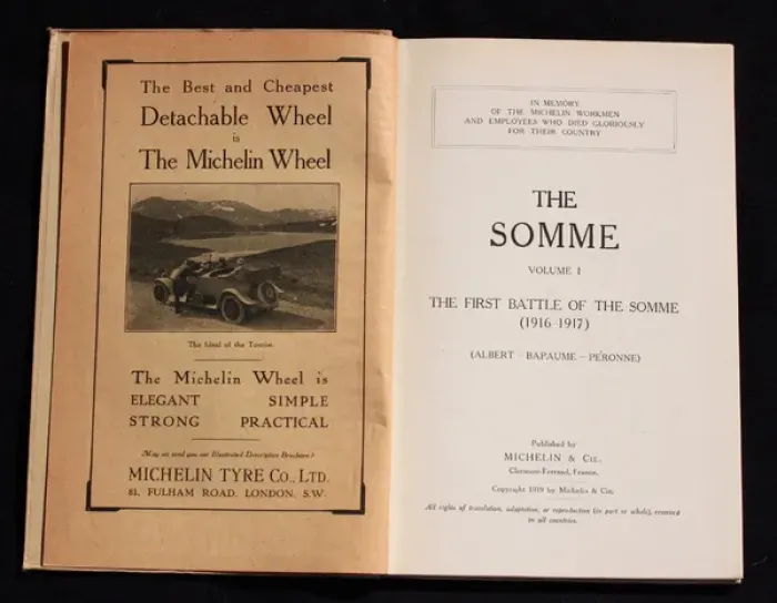Framed Print : Title page, The Somme, Michelin Framed Print : Title page, The Somme, Michelin