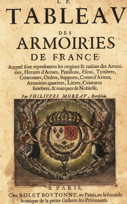 Framed Print : Title page with vignette from Le Tableau des Armoiries de France Framed Print : Title page with vignette from Le Tableau des Armoiries de France