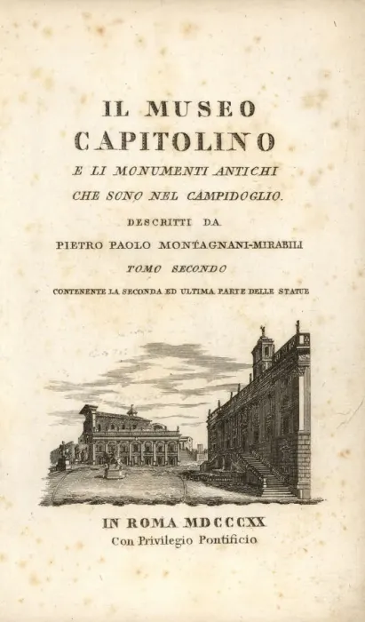 Framed Print : Title page with vignette of the Piazza del Campidoglio Framed Print : Title page with vignette of the Piazza del Campidoglio
