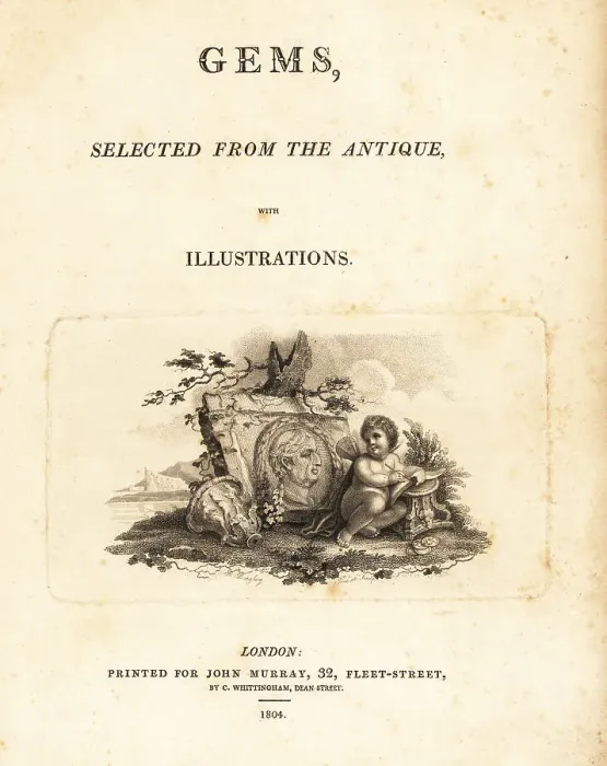 Framed Print : Title page with vignette from Richard Dagley's Gems, 1804 Framed Print : Title page with vignette from Richard Dagley's Gems, 1804