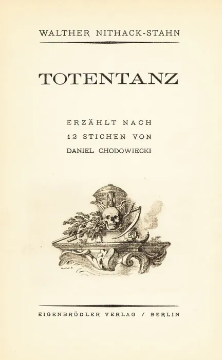 Framed Print : Title page with vignette of skull, scythe and funeral urn Framed Print : Title page with vignette of skull, scythe and funeral urn