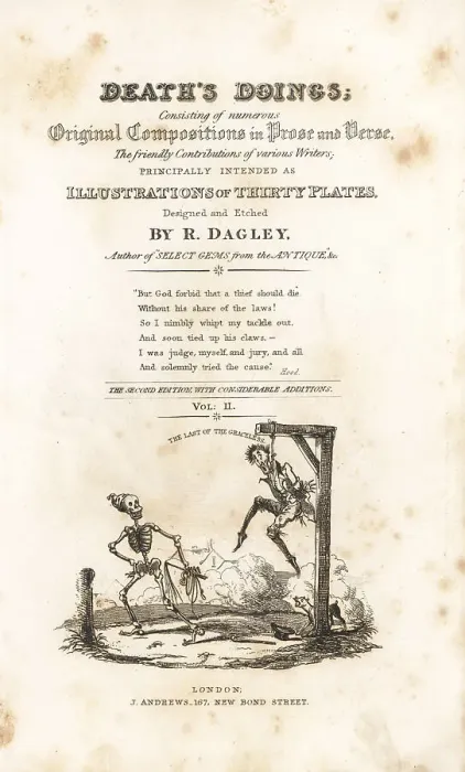 Framed Print : Title page from Volume 2 of Death's Doings Framed Print : Title page from Volume 2 of Death's Doings