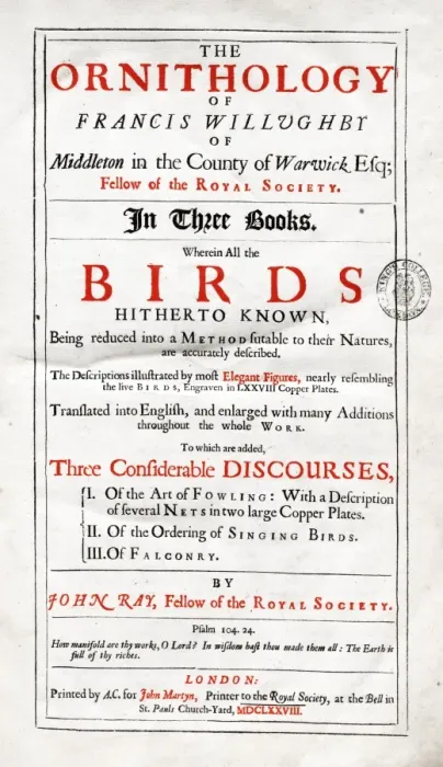 Framed Print : Title page of Willughbys Ornithology Framed Print : Title page of Willughbys Ornithology