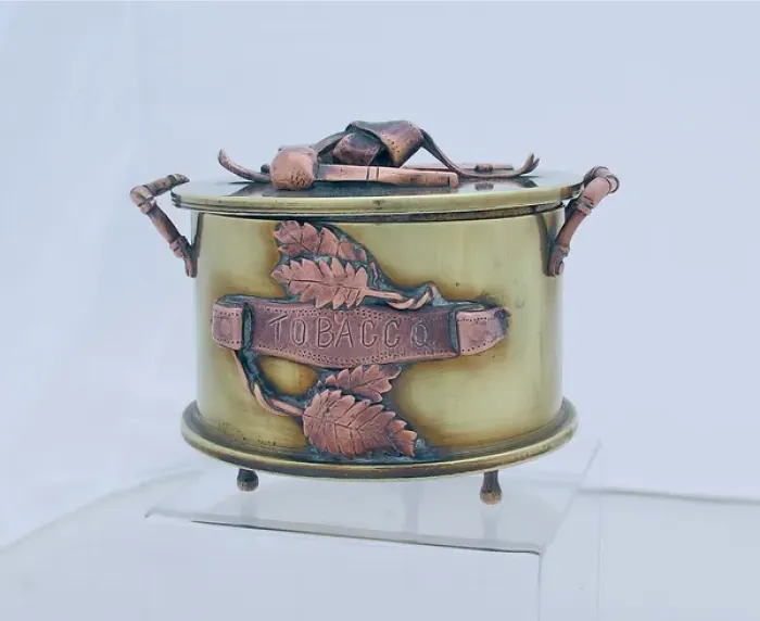 Framed Print : Tobacco jar made from a 4 5 Howitzer shell case Framed Print : Tobacco jar made from a 4 5 Howitzer shell case