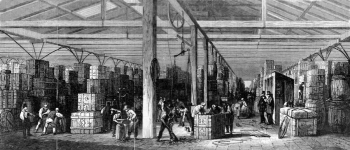 Framed Print : Tobacco warehouse at the London Docks Framed Print : Tobacco warehouse at the London Docks