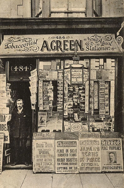 Tobacconist, newsagent and stationer, 1905