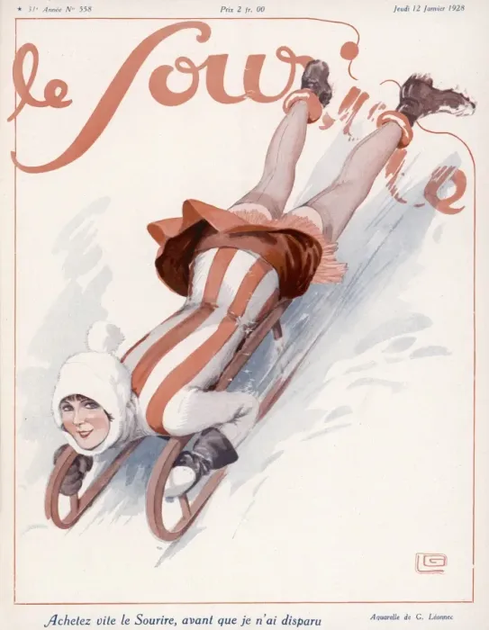 Framed Print : Toboggan Girl 1928 Framed Print : Toboggan Girl 1928