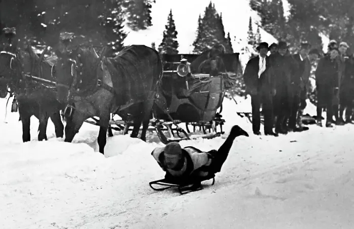 Framed Print : Tobogganing, St. Moritz, Switzerland, Victorian period Framed Print : Tobogganing, St. Moritz, Switzerland, Victorian period