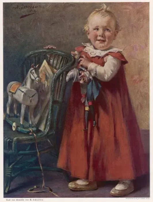 Framed Print : Toddler with Toys 1902 Framed Print : Toddler with Toys 1902