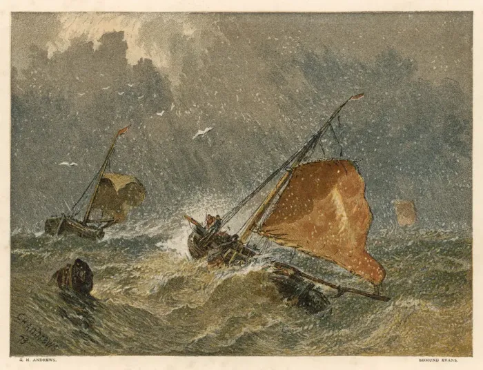 Framed Print : TOILERS OF THE SEA / 1873 Framed Print : TOILERS OF THE SEA / 1873