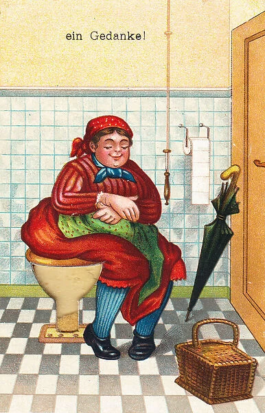 Toilet humour on a German greetings card