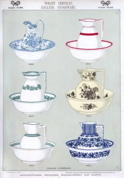 Framed Print : Toilet Services, English Stoneware, Plate 45 Framed Print : Toilet Services, English Stoneware, Plate 45