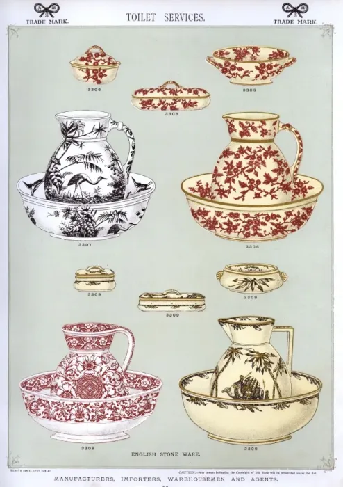 Framed Print : Toilet Services, English Stoneware, Plate 46 Framed Print : Toilet Services, English Stoneware, Plate 46