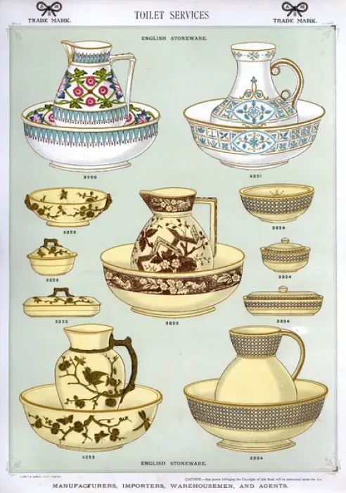 Framed Print : Toilet Services, English Stoneware, Plate 49 Framed Print : Toilet Services, English Stoneware, Plate 49
