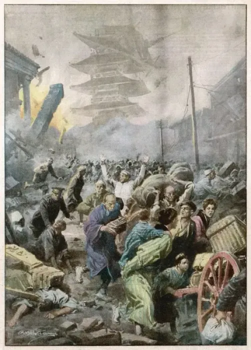 Framed Print : Tokyo Earthquake 1923 Framed Print : Tokyo Earthquake 1923