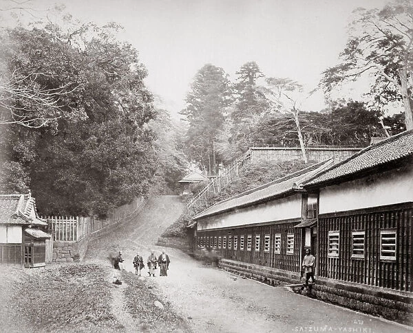Tokyo  /  Minato-ku Mita Hizen - road in Japan, c. 1870