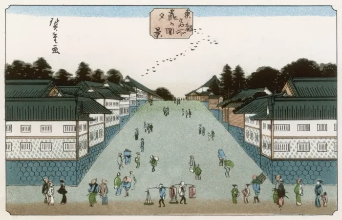 Framed Print : Tokyo / Street Scene 1858 Framed Print : Tokyo / Street Scene 1858