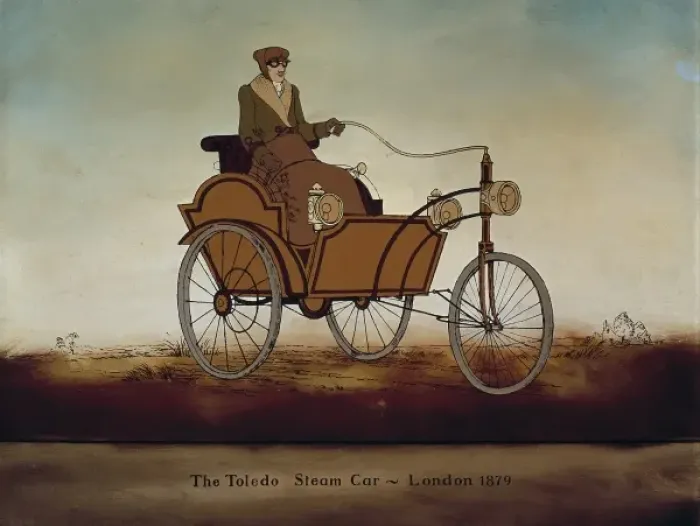 Framed Print : The Toledo Steam Car, (London, 1879) Framed Print : The Toledo Steam Car, (London, 1879)