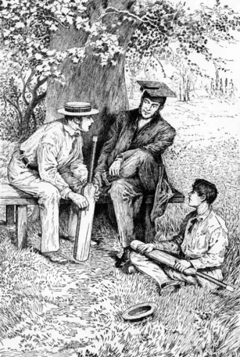 Framed Print : Tom Browns School Days - Tom, the young master & Arthur Framed Print : Tom Browns School Days - Tom, the young master & Arthur