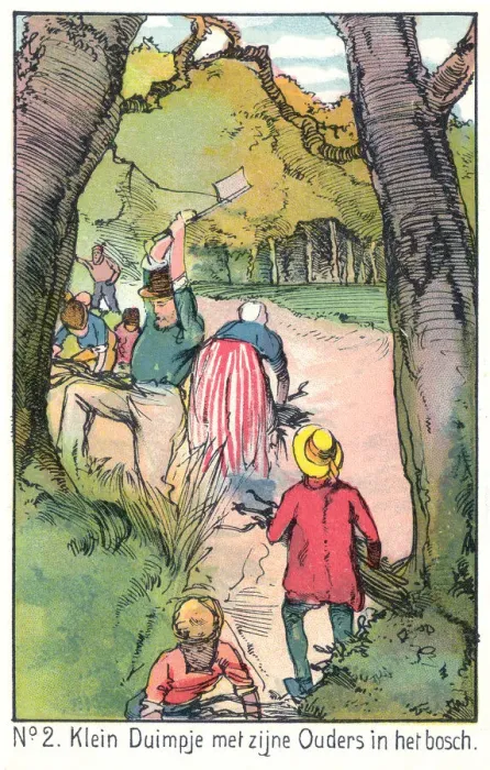 Framed Print : Tom Thumb. The second of six scenes from Tom Thumb, a traditional fairy tale