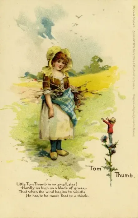 Framed Print : Tom Thumb. Little Tom Thumb is so small, alas