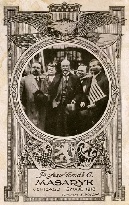 Framed Print : Tomas G. Masaryk - Czech President in Chicago, USA Framed Print : Tomas G. Masaryk - Czech President in Chicago, USA