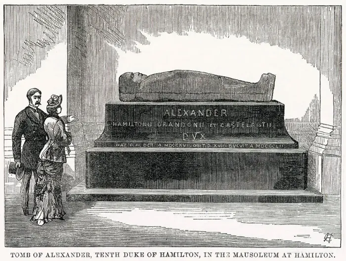 Framed Print : Tomb of Alexander, 10th Duke of Hamilton. Date: 1882 Framed Print : Tomb of Alexander, 10th Duke of Hamilton. Date: 1882