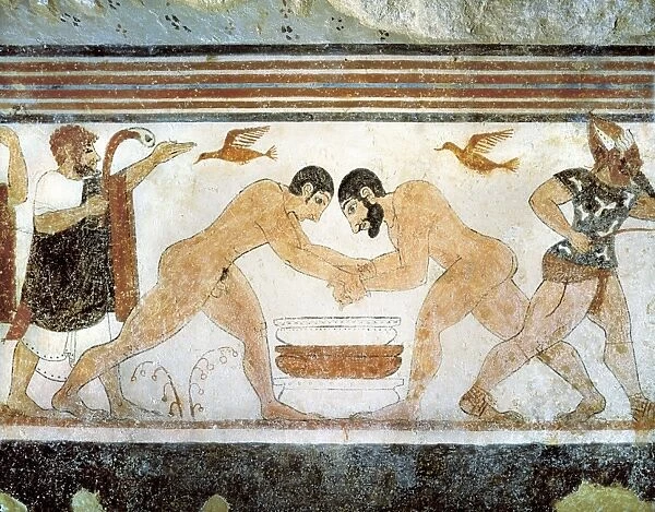 Tomb of the Augurs. The Athletes. ITALY. Tarquinia