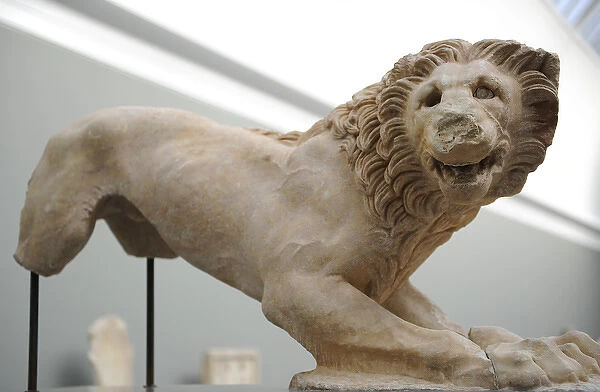 Tomb Lion. Marathon. 330 B. C. Marble. Ny Carlsberg Glyptotek