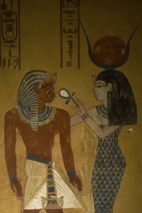 Framed Print : Tomb of Menjeperura or Thutmose IV. The pharaoh received by Framed Print : Tomb of Menjeperura or Thutmose IV. The pharaoh received by