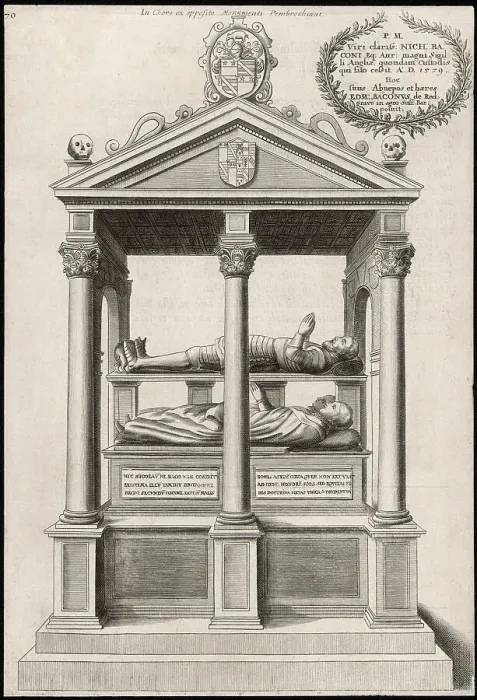 Framed Print : TOMB OF NICHOLAS BACON Framed Print : TOMB OF NICHOLAS BACON