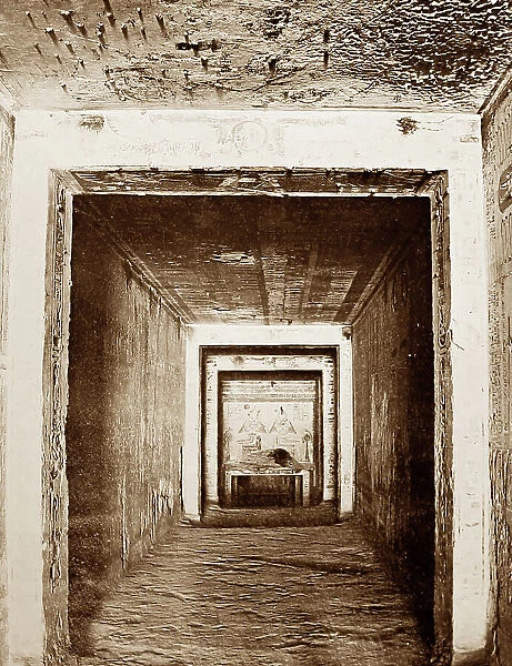 A tomb passageway, Egypt, Victorian period