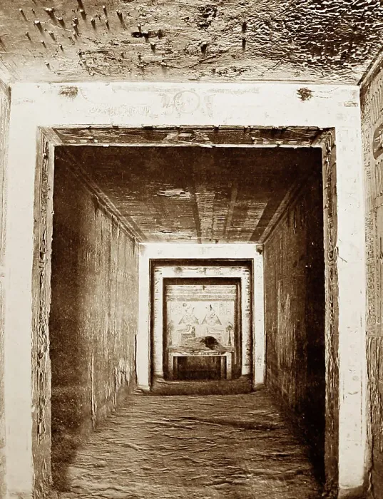 Framed Print : A tomb passageway, Egypt, Victorian period Framed Print : A tomb passageway, Egypt, Victorian period