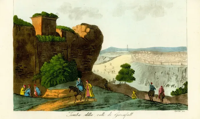 Framed Print : Tomb in the Valley of Jehoshaphat, 1800s Framed Print : Tomb in the Valley of Jehoshaphat, 1800s