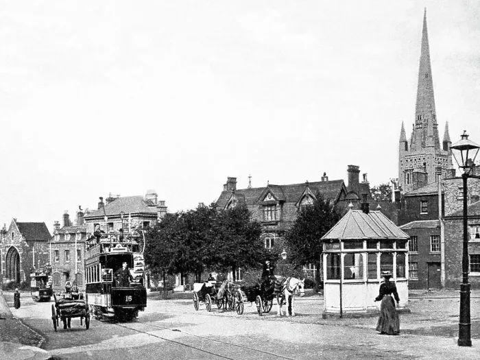 Framed Print : Tombland, Norwich Framed Print : Tombland, Norwich