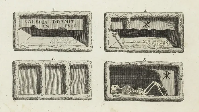 Framed Print : Tombs in the Catacombs of Rome Framed Print : Tombs in the Catacombs of Rome